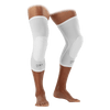 McDavid HEX® Force Leg Sleeves/Pair - White - Front Angle - On Model