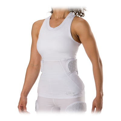 McDavid Women's HEX® Tank with Kidney Pads - White - On Model  - Front View