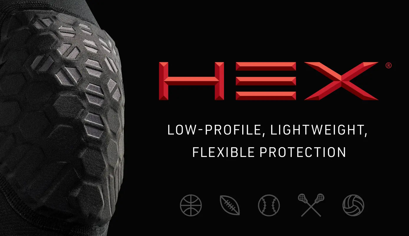 HEX® - Low-Profile, Lightweight, Flexible Protection - Ideal for Basketball, Football, Baseball, Lacrosse & Volleyball