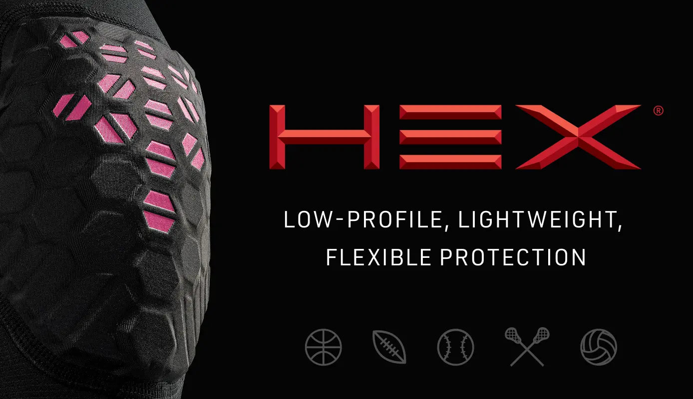HEX® - Low-Profile, Lightweight, Flexible Protection - Ideal for Basketball, Football, Baseball, Lacrosse & Volleyball