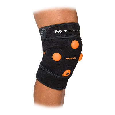 McDavid MYVOLT® Wearable Vibration Recovery Knee/Leg Wrap - On Model - Front View