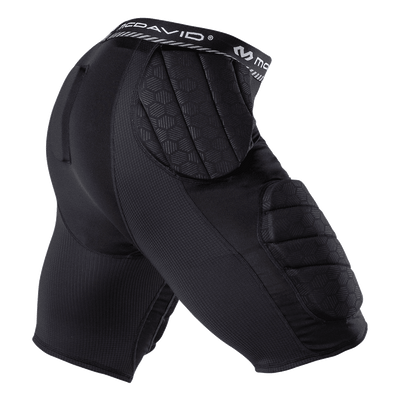 McDavid Rival™ Integrated Girdle with Hard-Shell Thigh Guards - Black - Side View