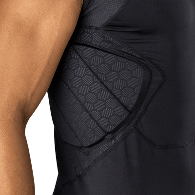 McDavid Rival™ Integrated Shirt/5-Pad - Black - Detail View of Protective Padding