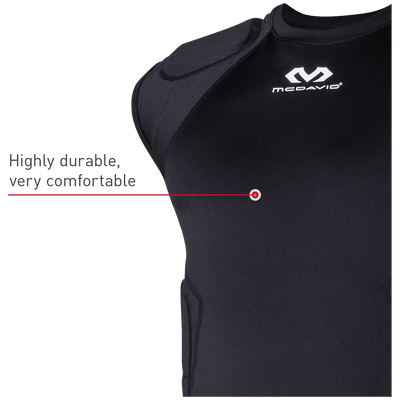 McDavid Rival™ Integrated Shirt/5-Pad - Black - Tech Call Out #3 - Highly durable, very comfortable