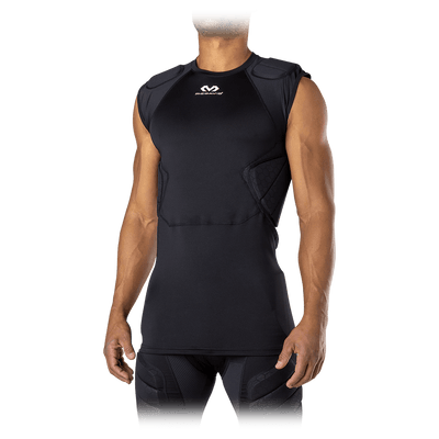 McDavid Rival™ Integrated Shirt/5-Pad - Black - On Model - Front View