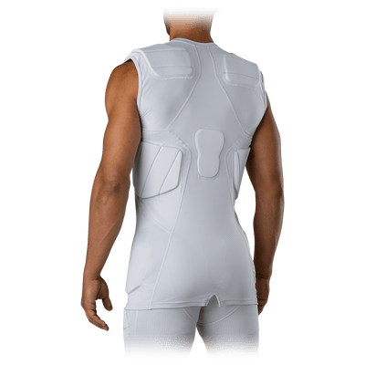 McDavid Rival™ Integrated Shirt/5-Pad - Grey - On Model - Back View