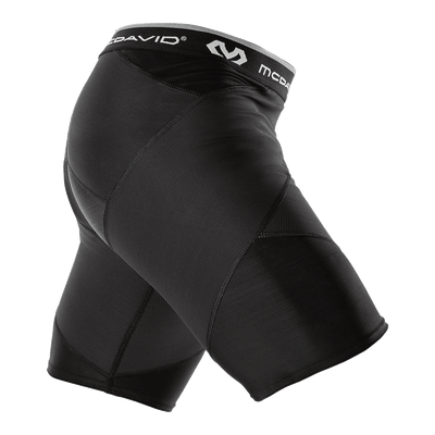 McDavid Super Cross Compression Short with Hip Spica - Black - Side View