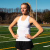 Taylor Everson - Yale Lacrosse Player - Wearing Our McDavid Women's HEX® Tank with Kidney Pads (White)