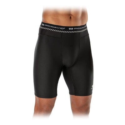 McDavid Basketball Compression Short - Black - Front View - On Body
