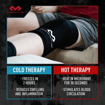 McDavid Flex Ice Therapy Knee/Thigh Compression Sleeve - Cold Therapy: Freezes in 2 Hours, Reduces Swelling and Inflamation; Hot Therapy – Heat in Microwave for 30 Seconds, Stimulates Blood Circulation