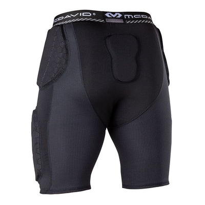 McDavid Rival™ Integrated Girdle with Hard-Shell Thigh Guards - Black - Back View