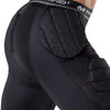 McDavid Rival™ Integrated Girdle with Hard-Shell Thigh Guards - Black - Detail View 2  – Close Up of Protective Padding