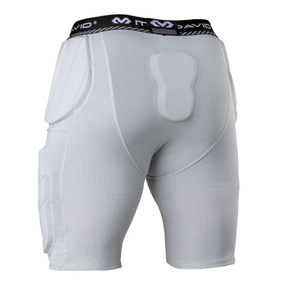 McDavid Rival™ Integrated Girdle with Hard-Shell Thigh Guards - Grey - Back View
