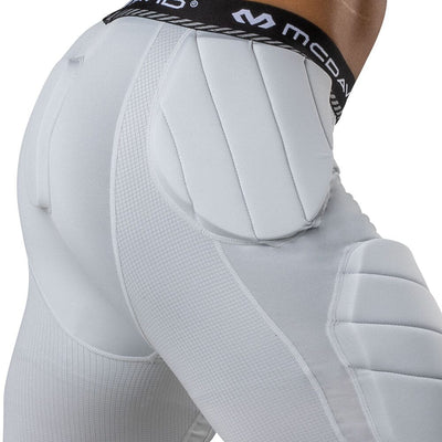 McDavid Rival™ Integrated Girdle with Hard-Shell Thigh Guards - Grey - Detail View - Close Up of Protective Padding