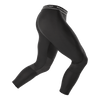 McDavid Basketball Compression 3/4 Tight with Knee Support - Black - Front Side View