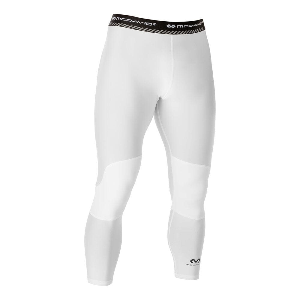 Basketball Compression 3/4 Tight with Knee Support (White)