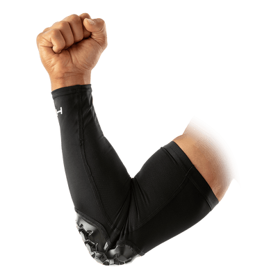 McDavid HEX® High Impact Arm Sleeve - Black - On Model - Detail View