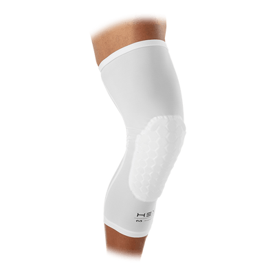 McDavid HEX® Force Leg Sleeves/Pair - White - Front Angle