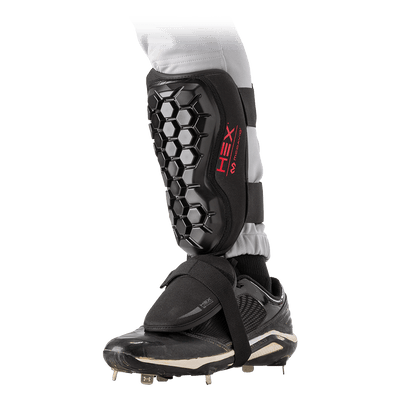 McDavid HEX® High Impact Leg Guard - Black - Front View