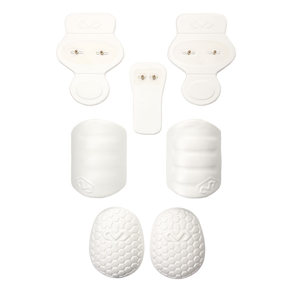 7-Piece Youth Football Pad Set with Snaps (White) McDavid