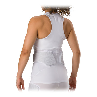 McDavid Women's HEX® Tank with Kidney Pads - White - On Model - Back View