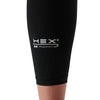 McDavid HEX Viz Leg Sleeve Single - Black/Pink - Bottom View of Sleeve on Model