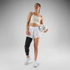 McDavid HEX Viz Leg Sleeve Single - Black/Pink - Basketball Player Wearing Leg Sleeve