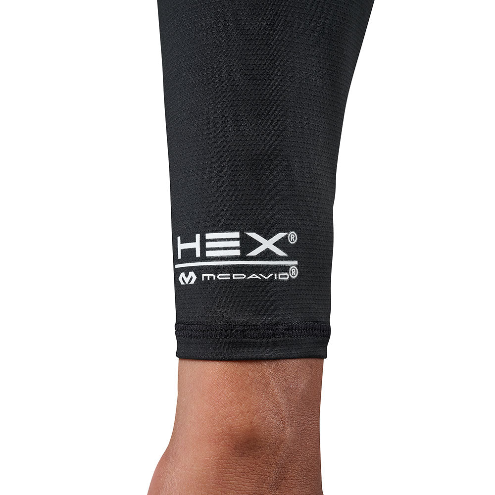 McDavid HEX Viz Arm Sleeve/Single - Black/Grey - Detail of Bottom of Arm Sleeve