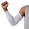 McDavid HEX Viz Arm Sleeve/Single - White/Grey - Model Wearing Arm Sleeve, Side View