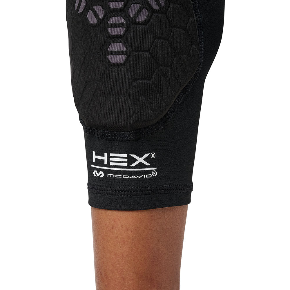 McDavid HEX Viz Knee/Elbow Pad Pair - Black/Grey - Detail of bottom of Pad