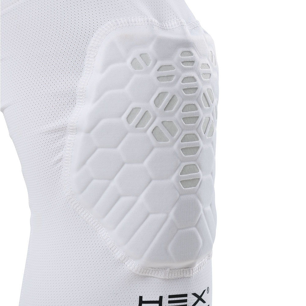 McDavid HEX Viz Knee/Elbow Pad Pair - White/Grey - Detail of HEX Viz Pad