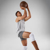 McDavid HEX Viz Knee/Elbow Pad Pair - White/Grey -Basketball Player Wearing HEX Pads on Knees