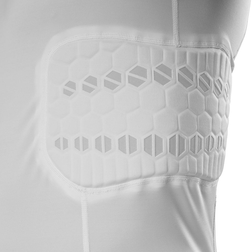 McDavid HEX® Viz 2-Pad Short Sleeve Shirt - White - HEX® Detail View