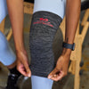 McDavid Reflect Infrared Recovery Compression Knee Sleeve - On Model - Sliding Sleeve Over Knee