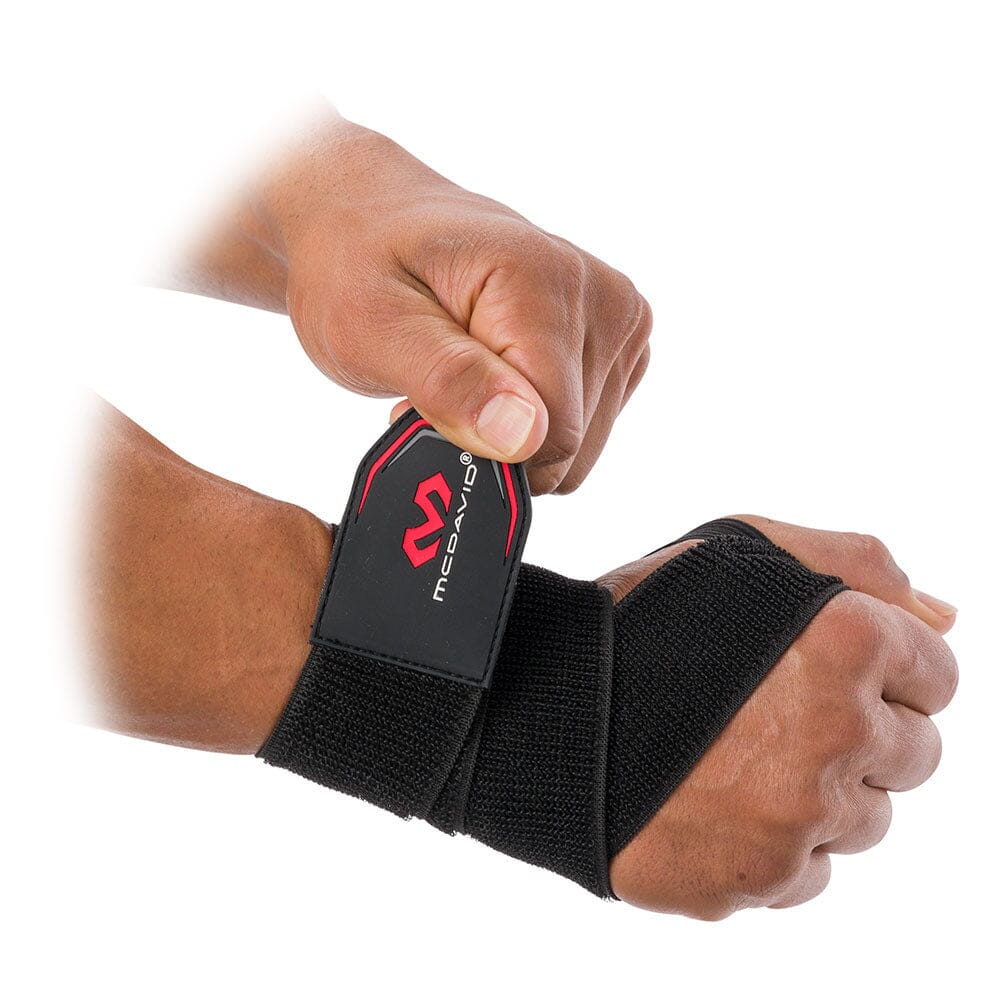 McDavid HyperWrap Small Multi-Use Compression Wrap - Fully Wrapped Around Wrist and Hand