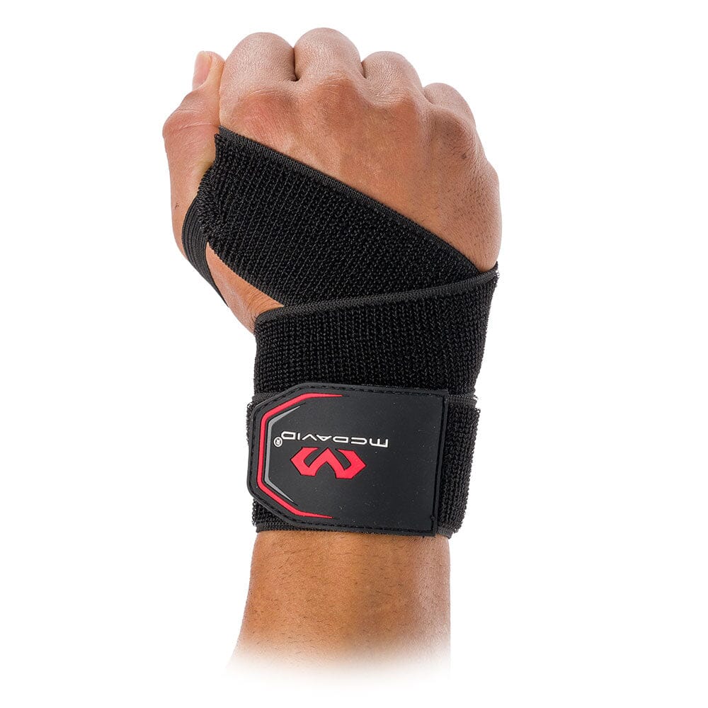 McDavid HyperWrap Small Multi-Use Compression Wrap - Wrapped Around Wrist (Back of Hand)