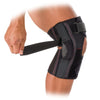 McDavid Phantom Knee Brace w/ Heavy Duty Hinges - Black - On Model - Tightening Adjustable Strap