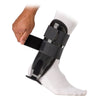 McDavid Ankle Splint - Black - On Model - Front View - Tightening Velcro Straps