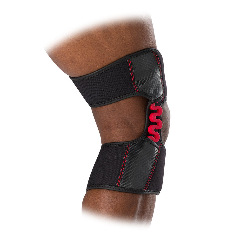 McDavid NRG Knee Over Wrap with Stays with Spring Hinges - On Model - Back View