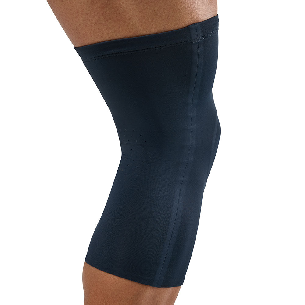 McDavid Infused Therapy Buttersoft Knee Sleeve - Knee sleeve shown on model