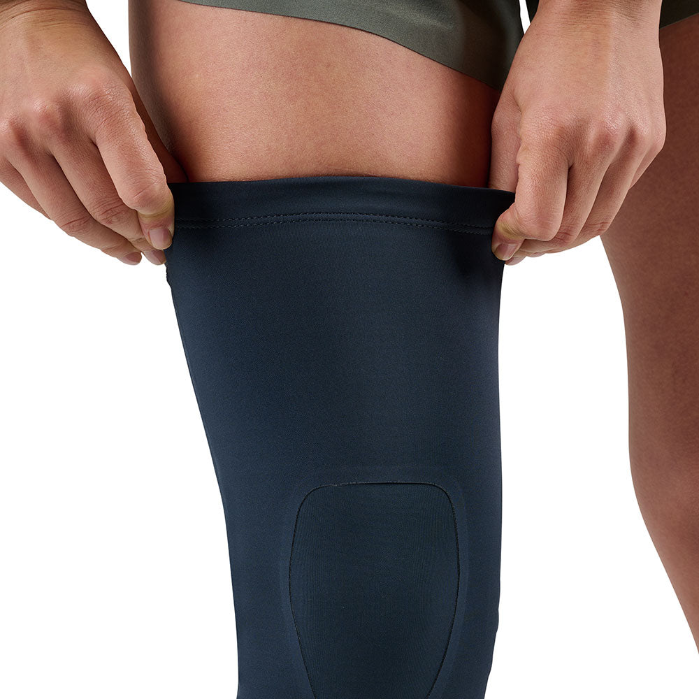 McDavid Infused Therapy Buttersoft Knee Sleeve - Knee sleeve shown on model
