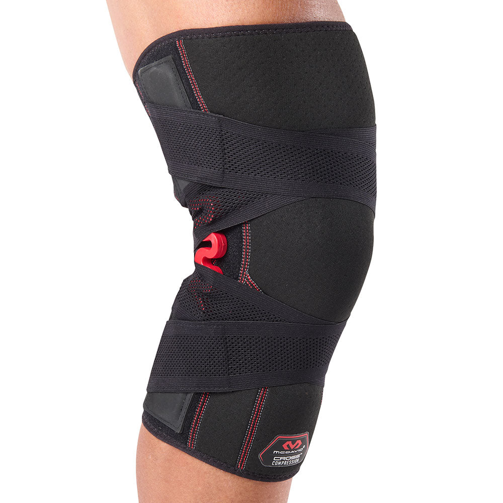 NRG Cross Compression Knee Sleeve with Spring Hinge