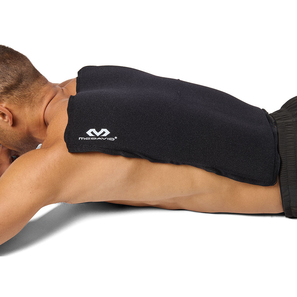 Model wearing Flex Ice Therapy Ice on Back