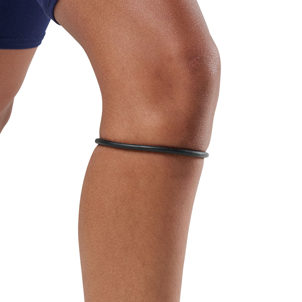 McDavid Silicone Patella Band Pair - Black - Shown on Model's Knee