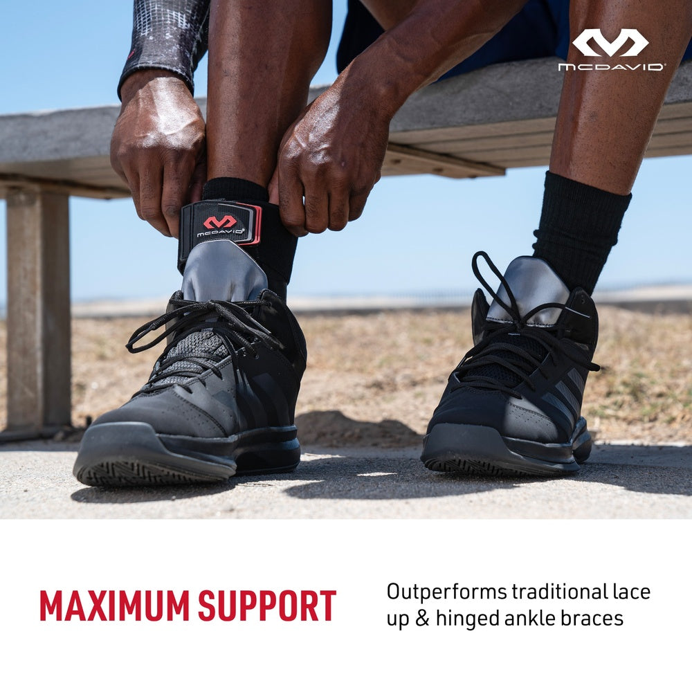 MAXIMUM SUPPORT- Outperforms traditional lace up & hinged ankle braces
