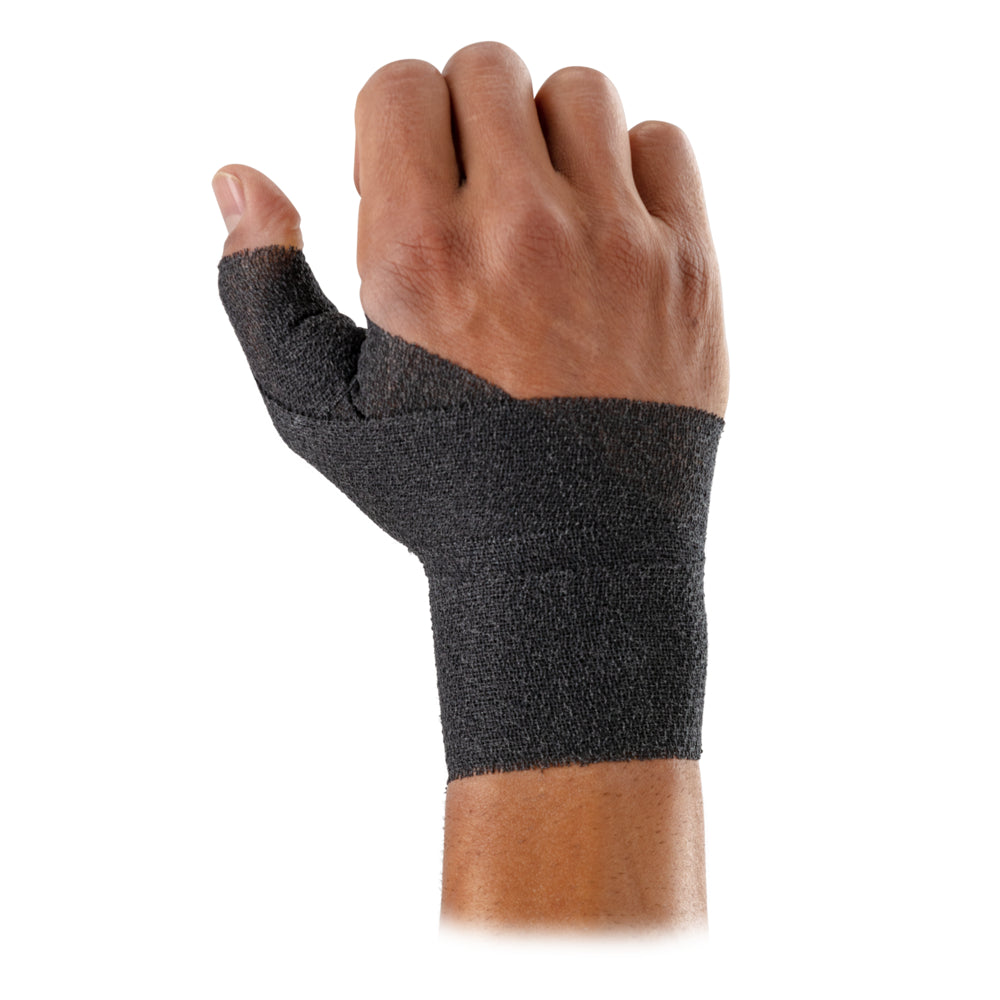 McDavid Self Stick Tape/2-Pack - Black - Wrapped Around Wrist and Thumb