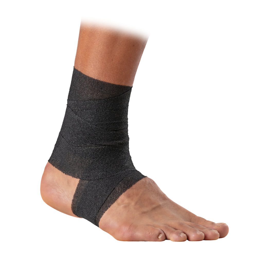 McDavid Self Stick Tape/2-Pack - Black - Wrapped Around Ankle and Foot