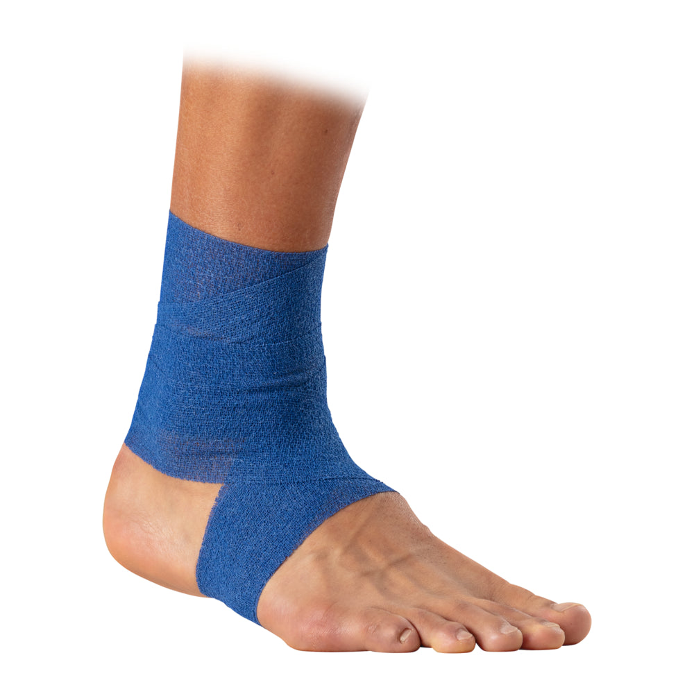 McDavid Self Stick Tape/2-Pack - Royal Blue - Wrapped Around Ankle and Foot