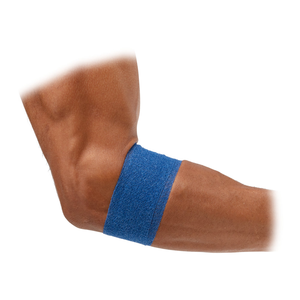 McDavid Self Stick Tape/2-Pack - Royal Blue - Wrapped Around Elbow/Forearm