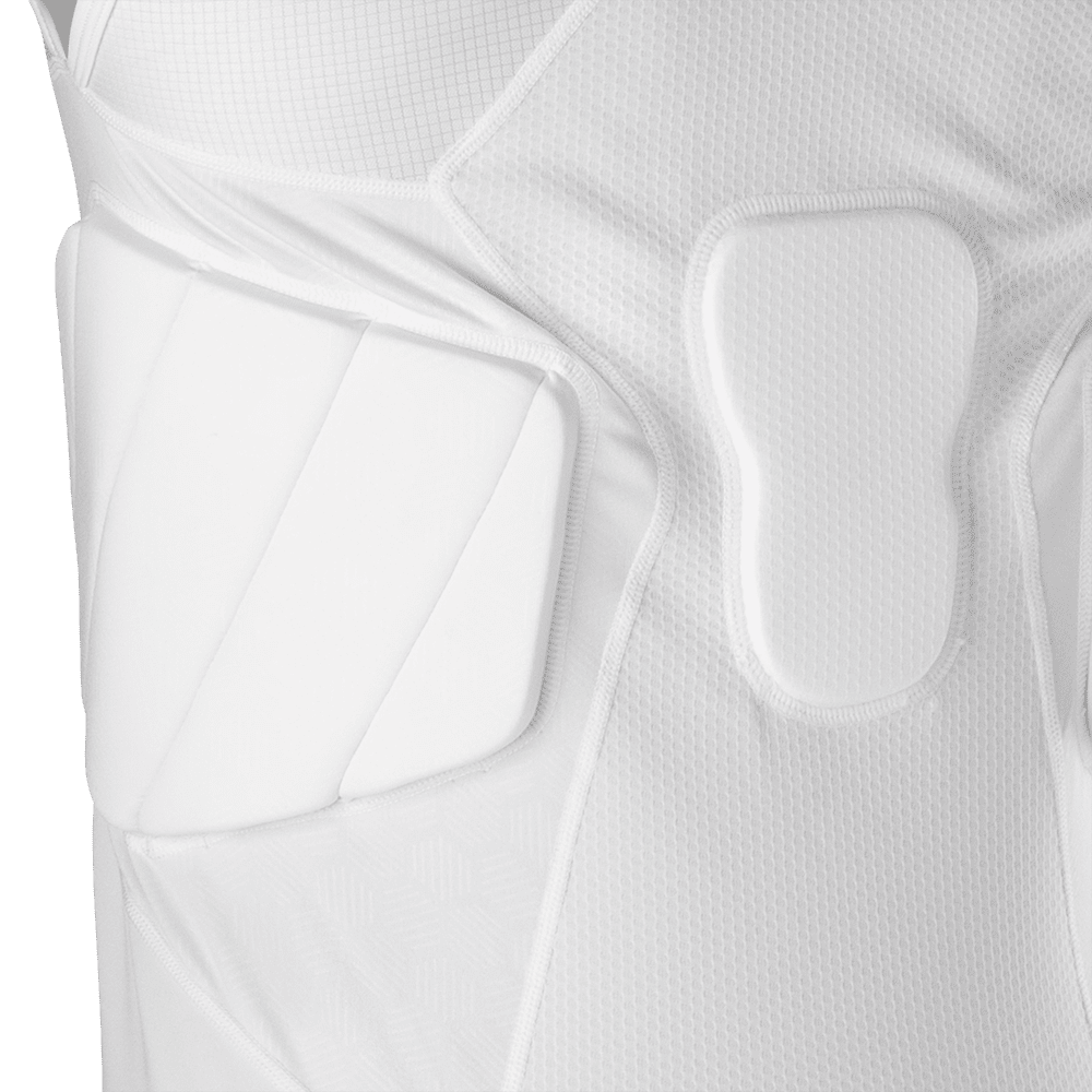 McDavid Rival™ Integrated Shirt/5-Pad - White - Detail View of Protective Padding
